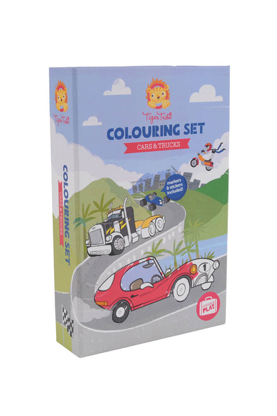 Colouring sets - cars & trucks