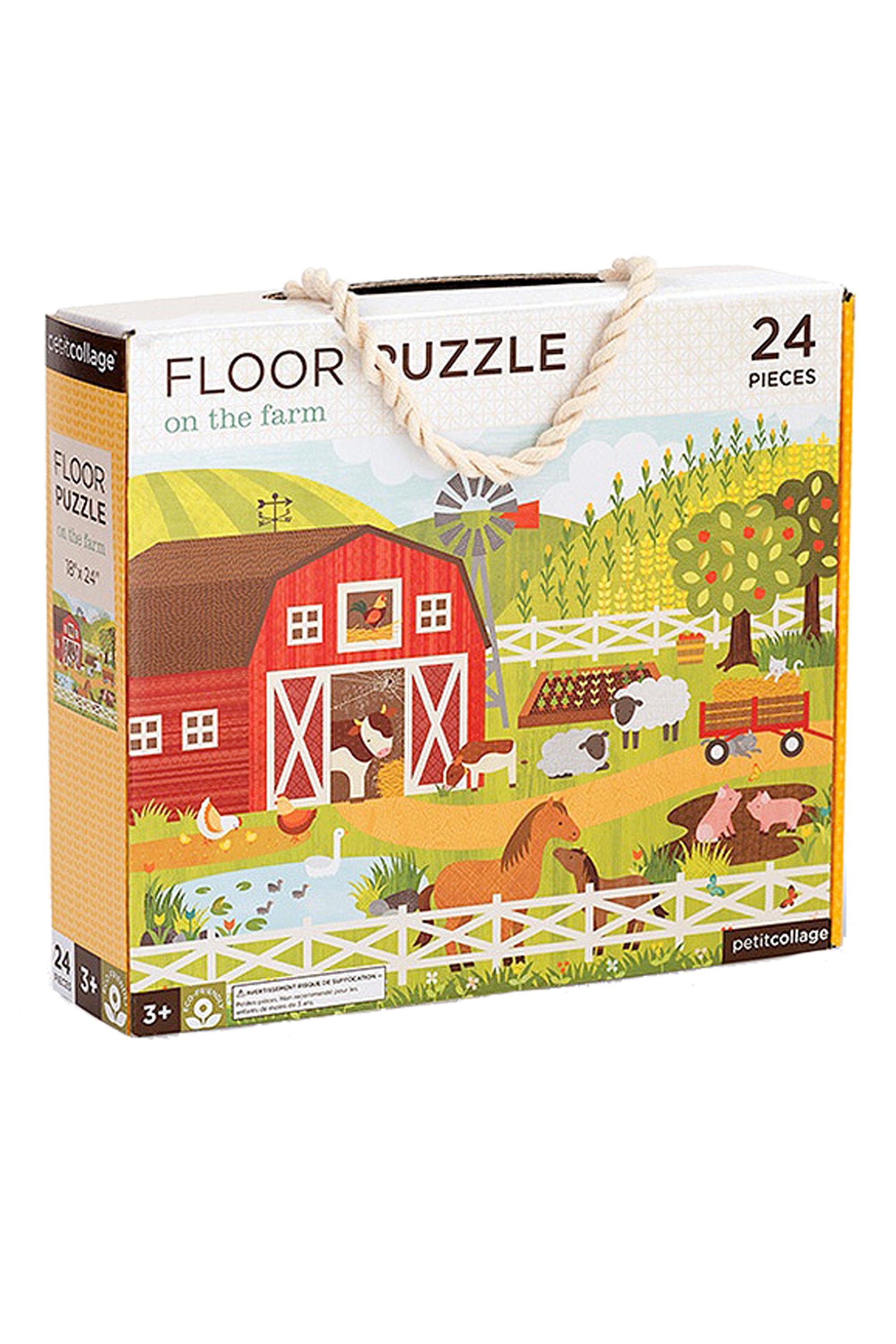 Petit collage floor puzzles- on the farm